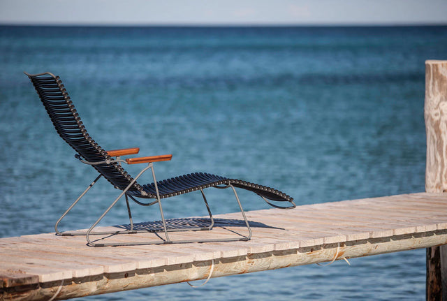 Click Sunlounger with Armrest