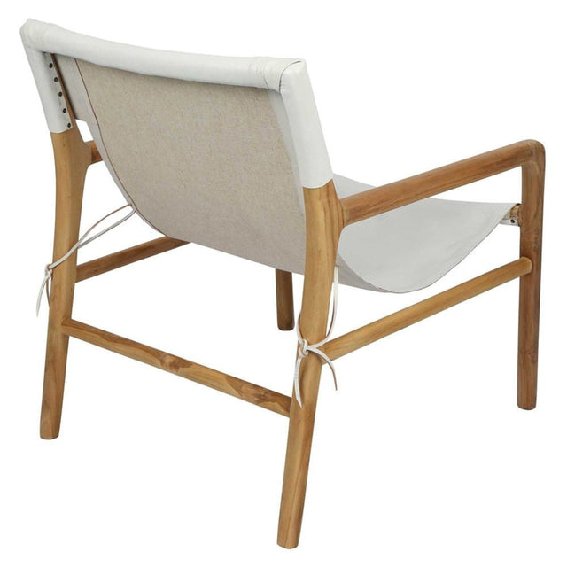 Jasper Lounge Chair in White Leather