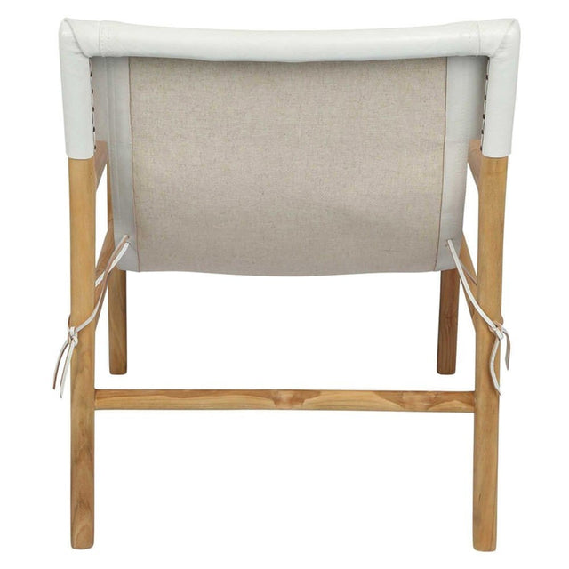 Jasper Lounge Chair in White Leather