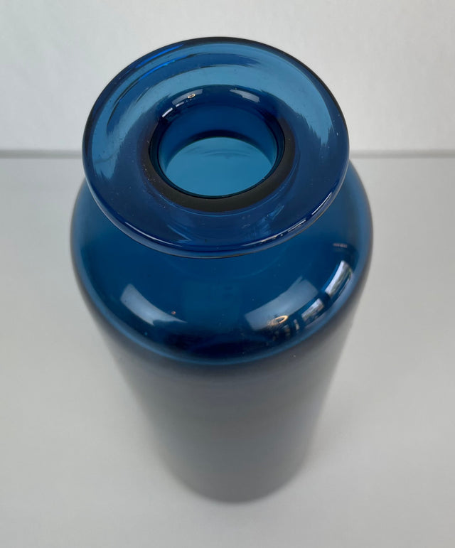 Holmegaard Blue Glass Vase
